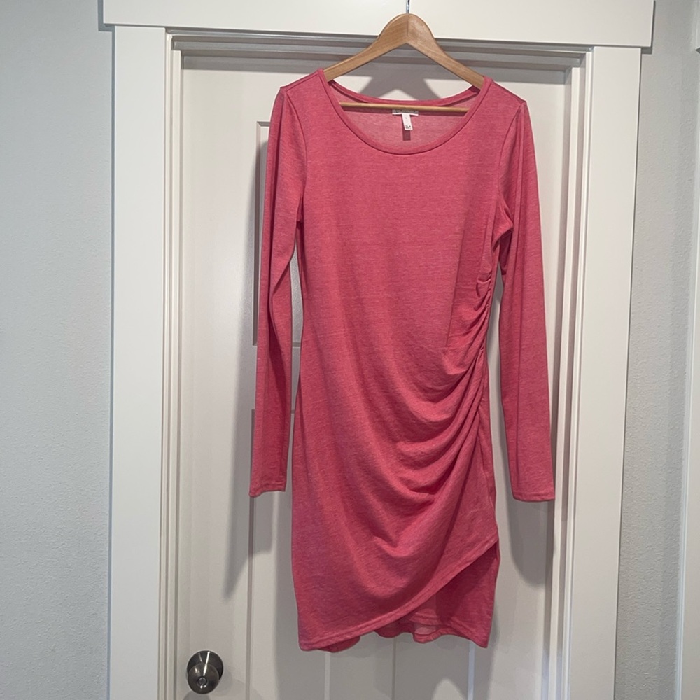 Leith long sleeve ruched bodycon dress
